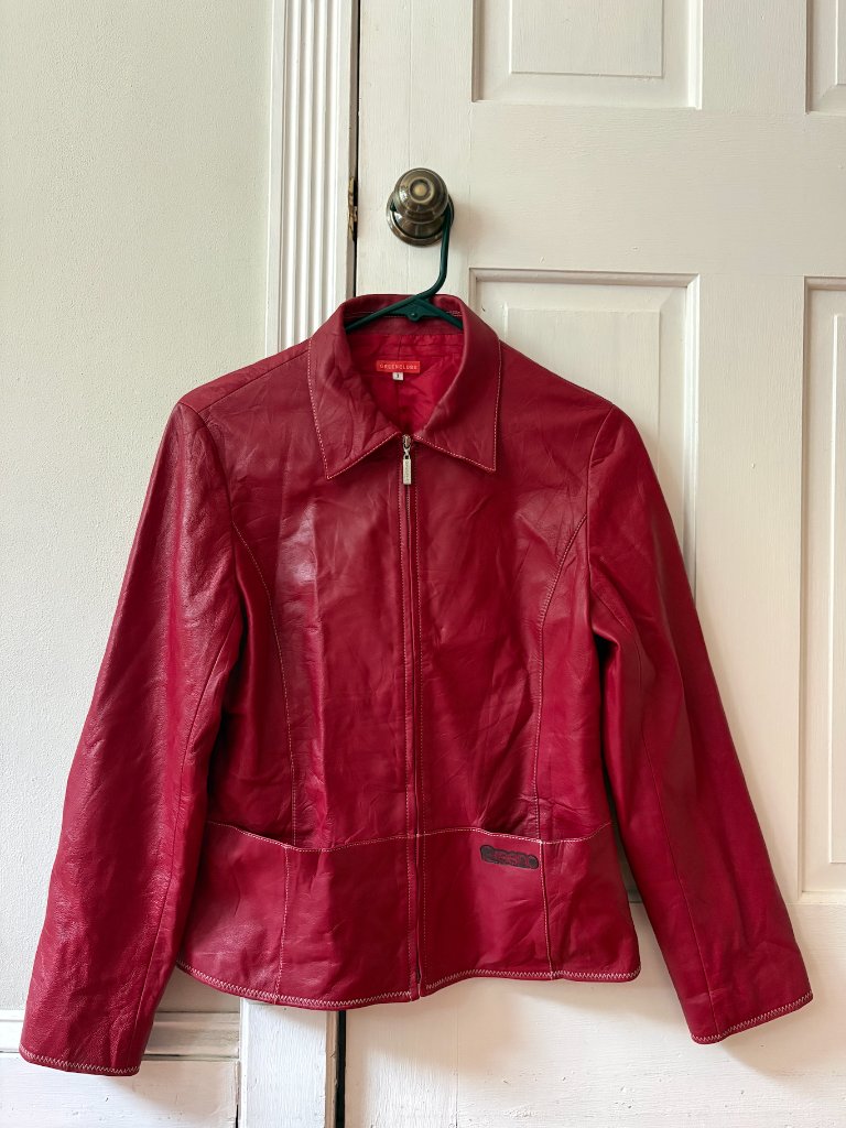 Vintage Red Leather Jacket